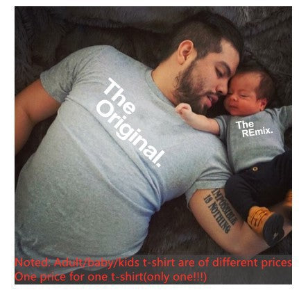 Parent and baby t-shirts, Original and Remix