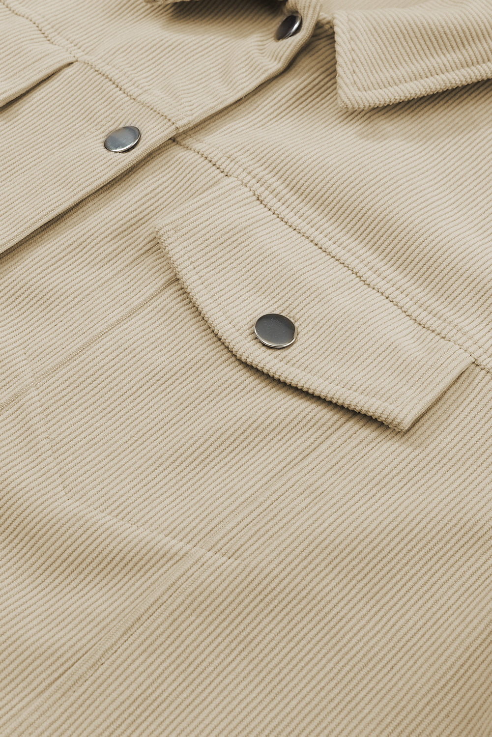 Khaki Plus Size Corduroy Jacket