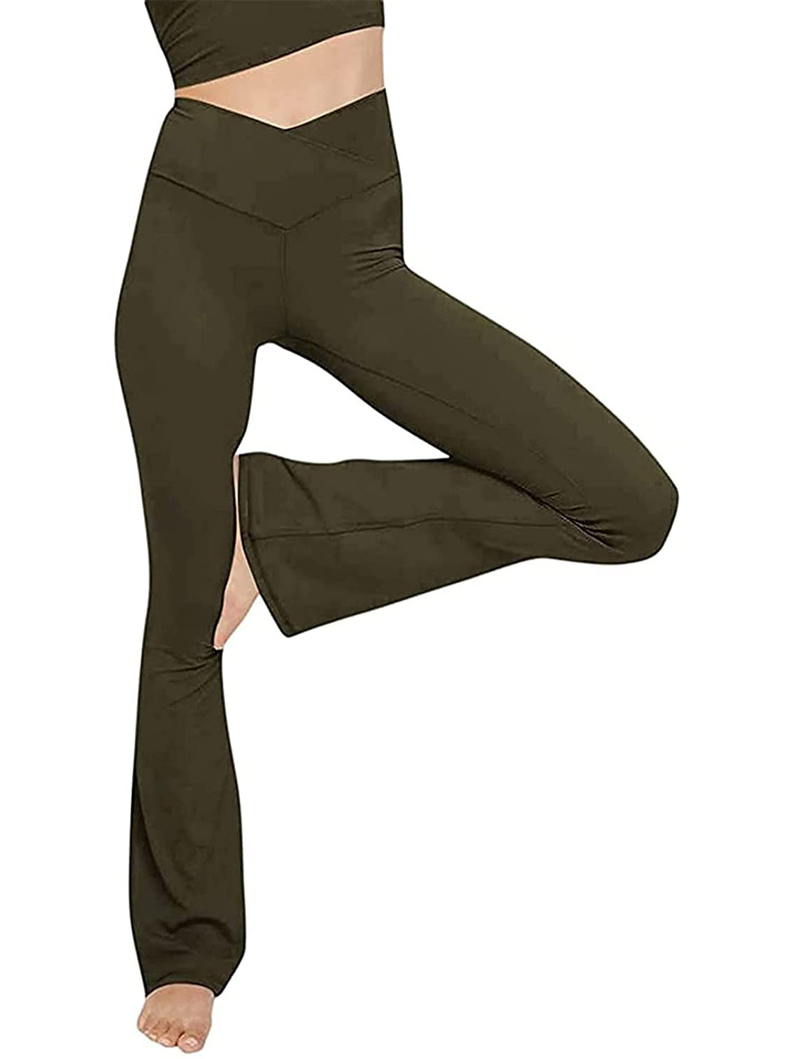 V-Waist Bootcut Long Slacks
