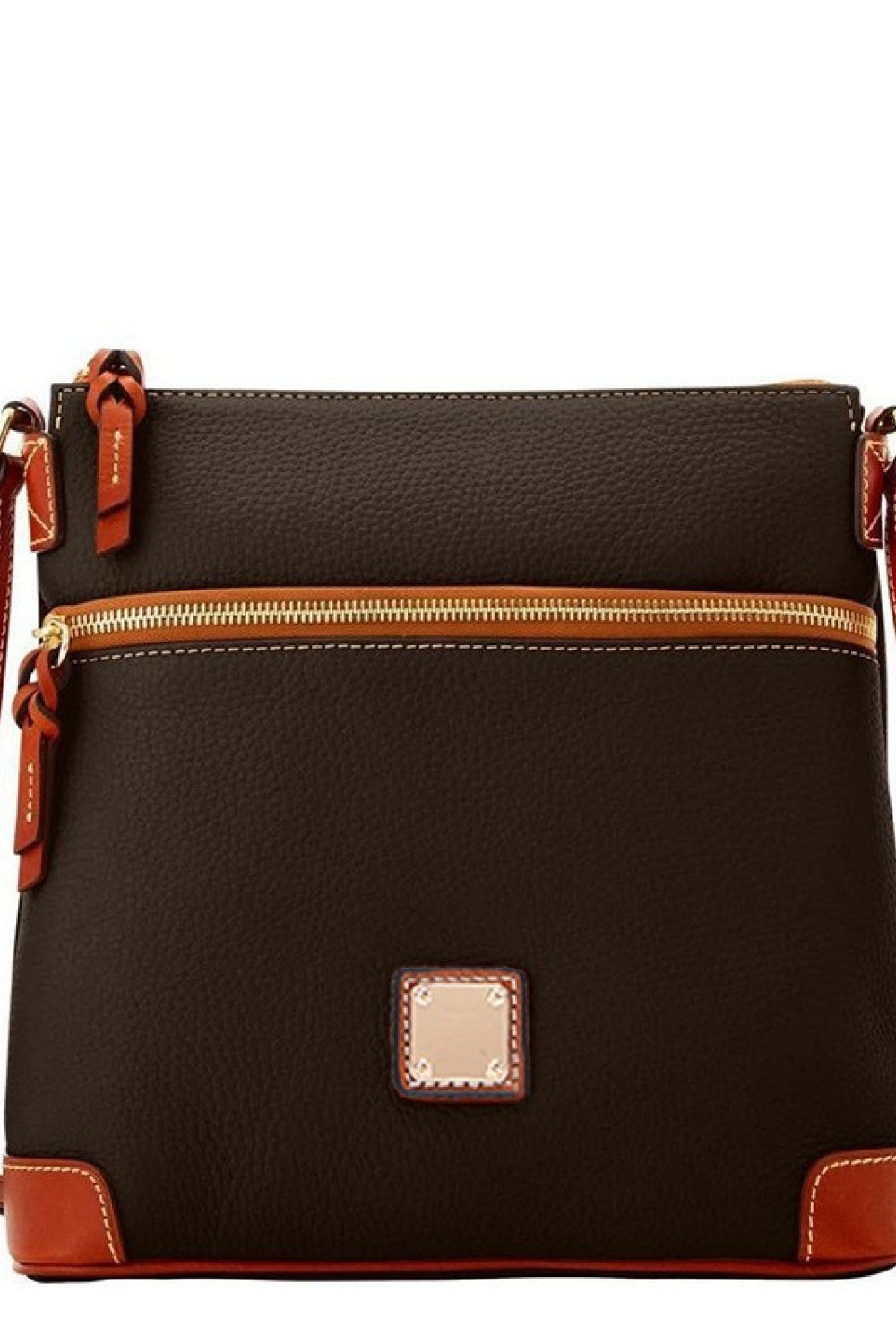 Brown PU Leather Crossbody Bag