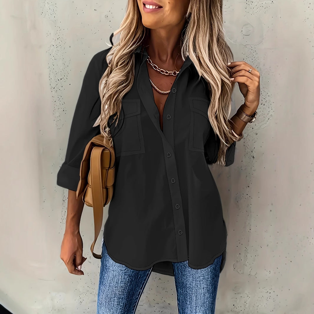 Long Sleeve Button Up Blouse