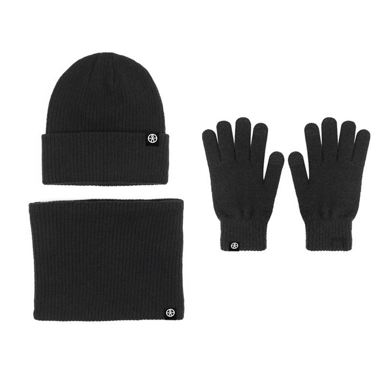 Three-piece Alpaca Fleece Hat Scarf Gloves Set