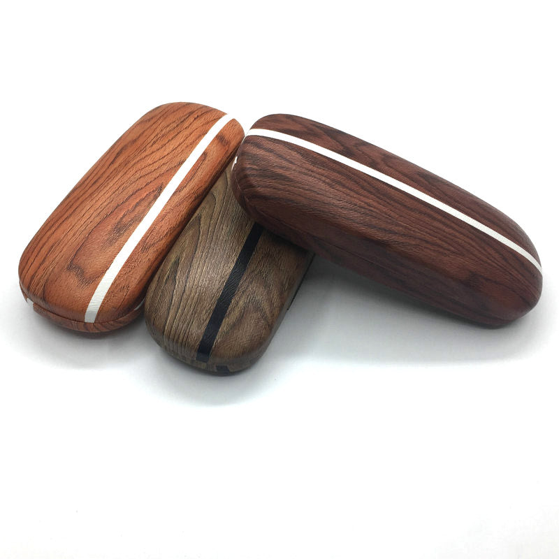 Wood grain glasses case