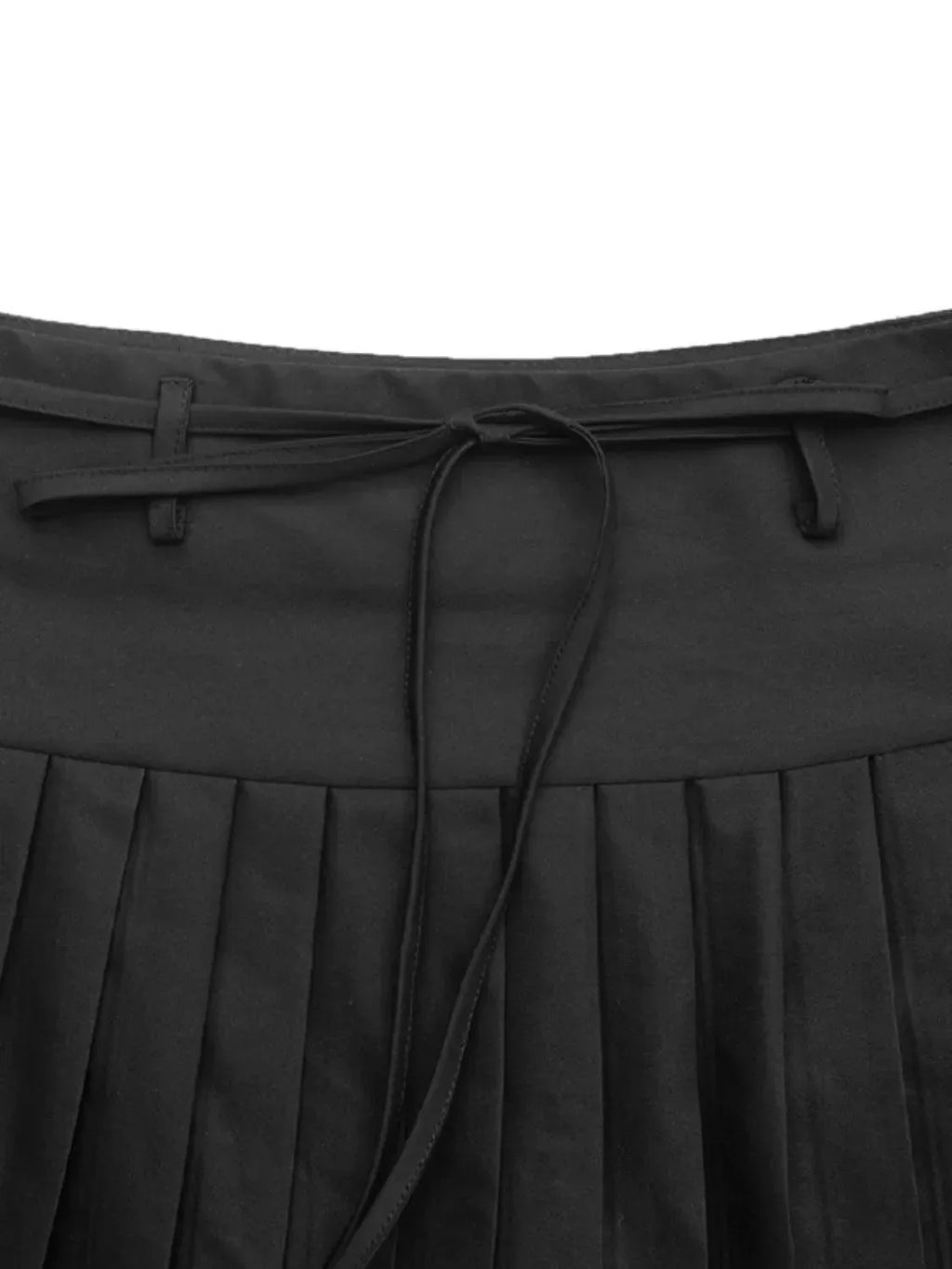 Tied Pleated Mini Skirt Trendsi Tied Pleated Mini Skirt