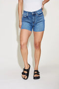 High Waist Denim Shorts Medium L Bazaare Mart Plus Size Denim Shorts