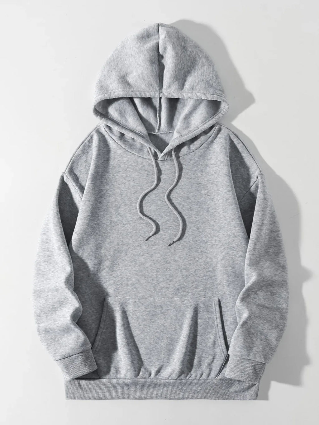 Plain Dropped Shoulder Hoodie Trendsi Drawstring Dropped Shoulder Hoodie