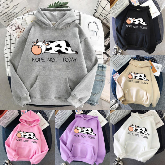 Cute Not Today Cow Hoodie