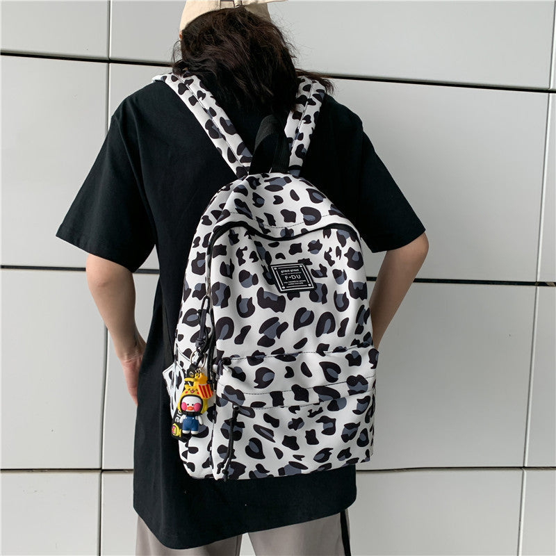 Waterproof Nylon Leopard Backpack