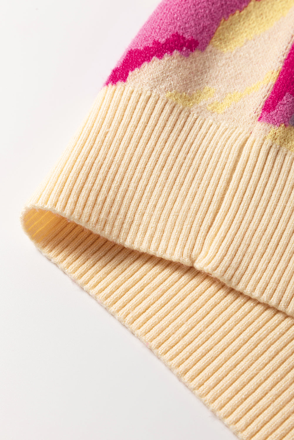 Colorful Abstract Balloon Sleeve Sweater