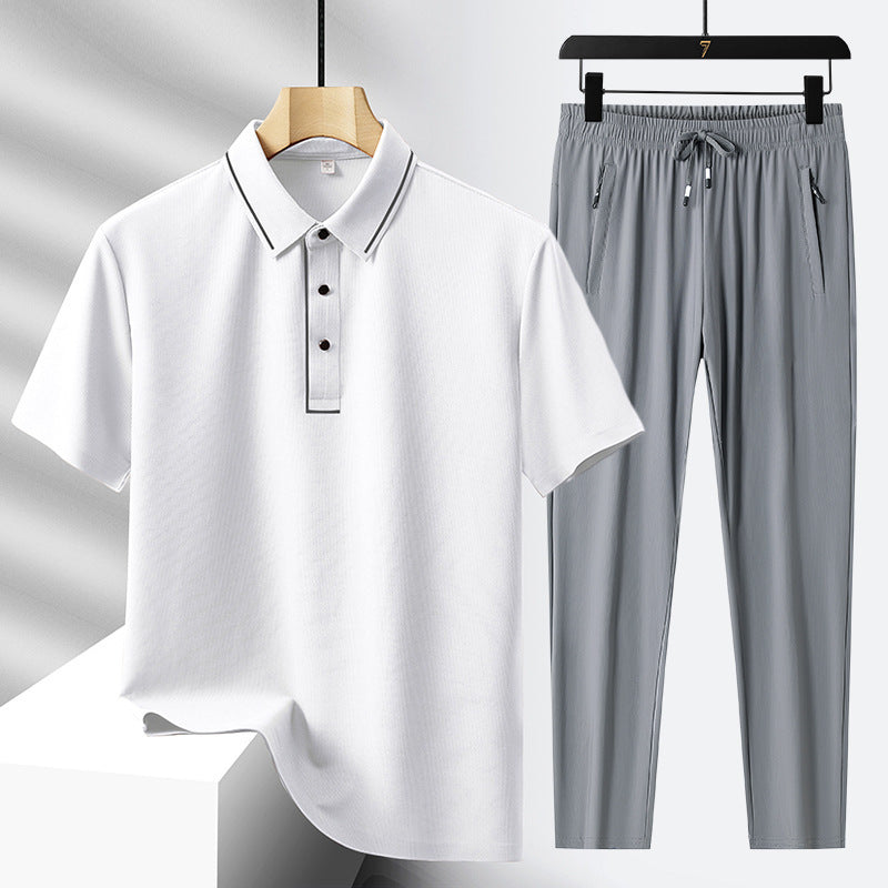 Seamless Polo Shirt and Pants Set