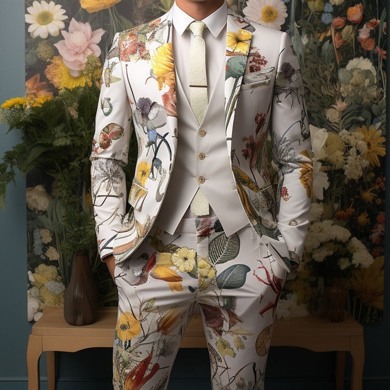 Men's 3D Digital Print Suit