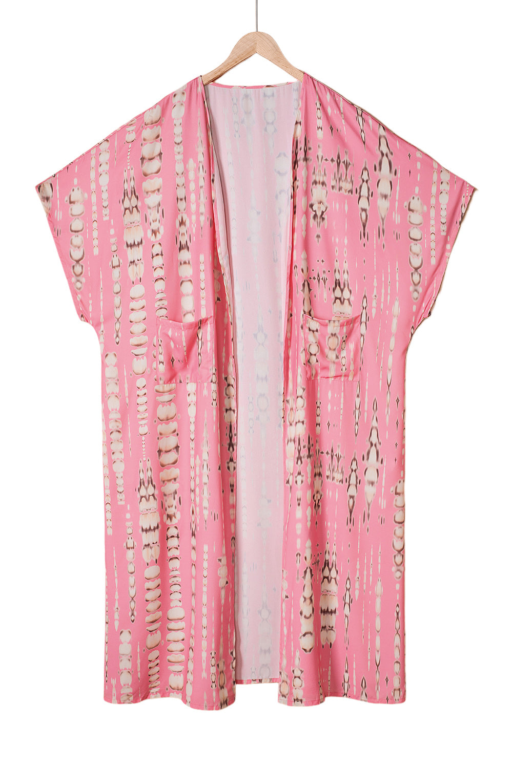 Pink Bohemian Tie Dye Kimono