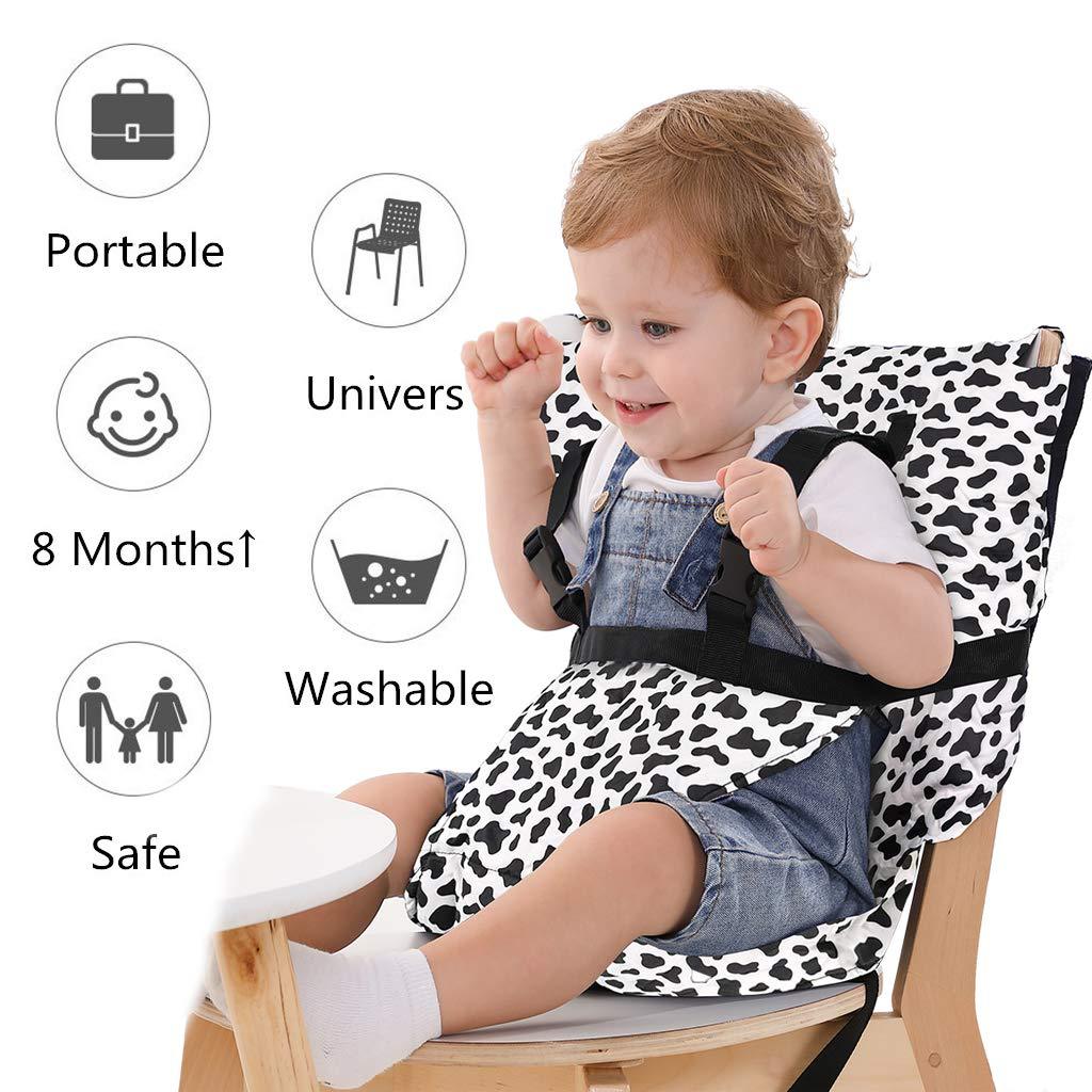 Cow Print Portable Baby Dining Chair Safety Seat