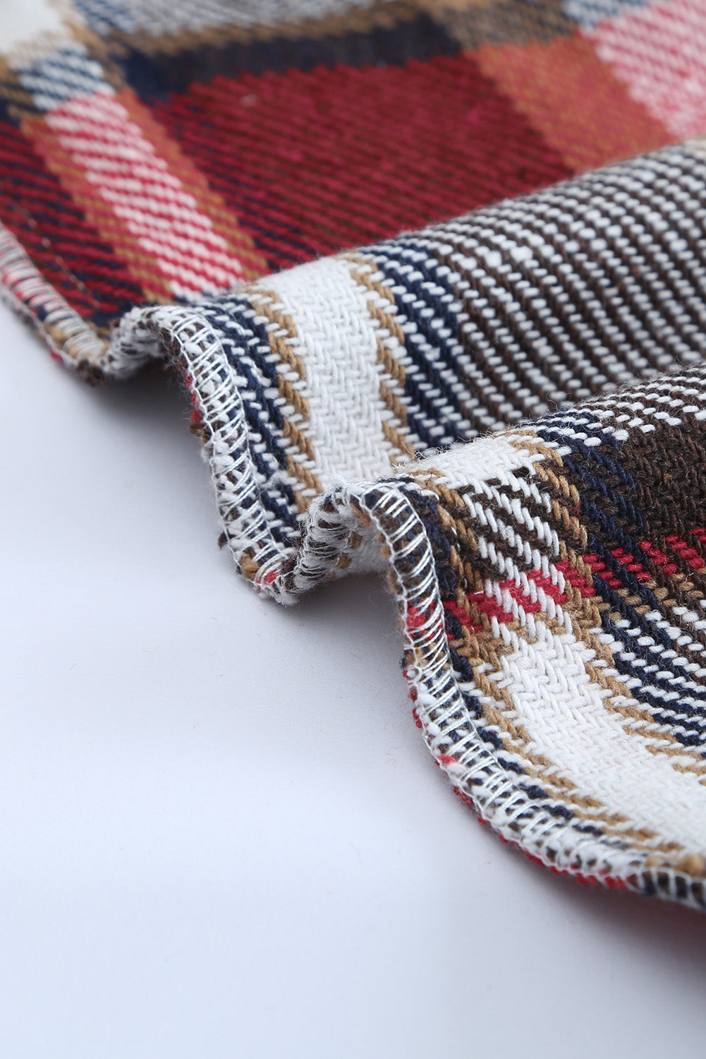 Red Plaid Pocketed Shacket
