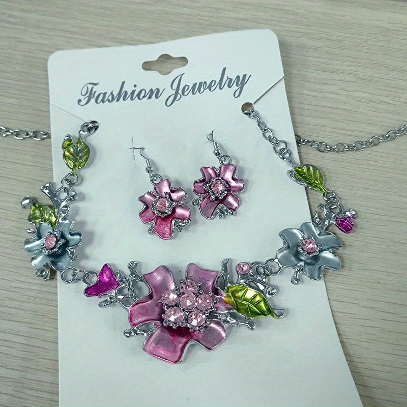3pcs Vintage Floral Statement Jewelry