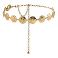 Metal Waist Coin Chain Belt Accessories GOLD Bazaare Mart Hammered Coin Chain Belt