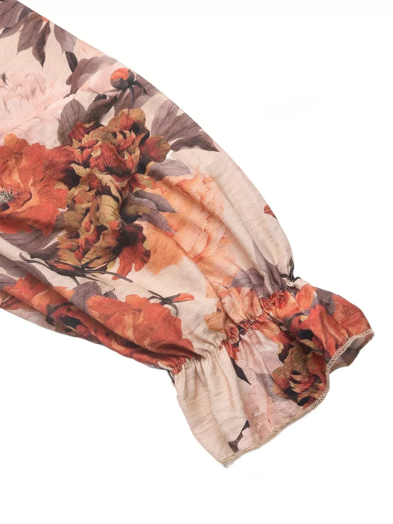 Smocked Floral Print Flounce Sleeve Dress Trendsi Floral Midi Dress