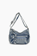 Denim Crossbody Purse Medium One Size Trendsi Adjustable Strap Denim Crossbody Ba