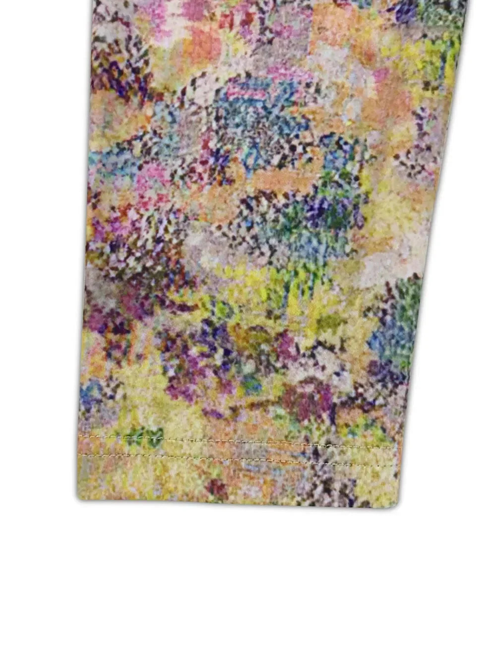 Yellow and Purple Abstract Round Neck Long Sleeve Midi Dress Bazaare Mart