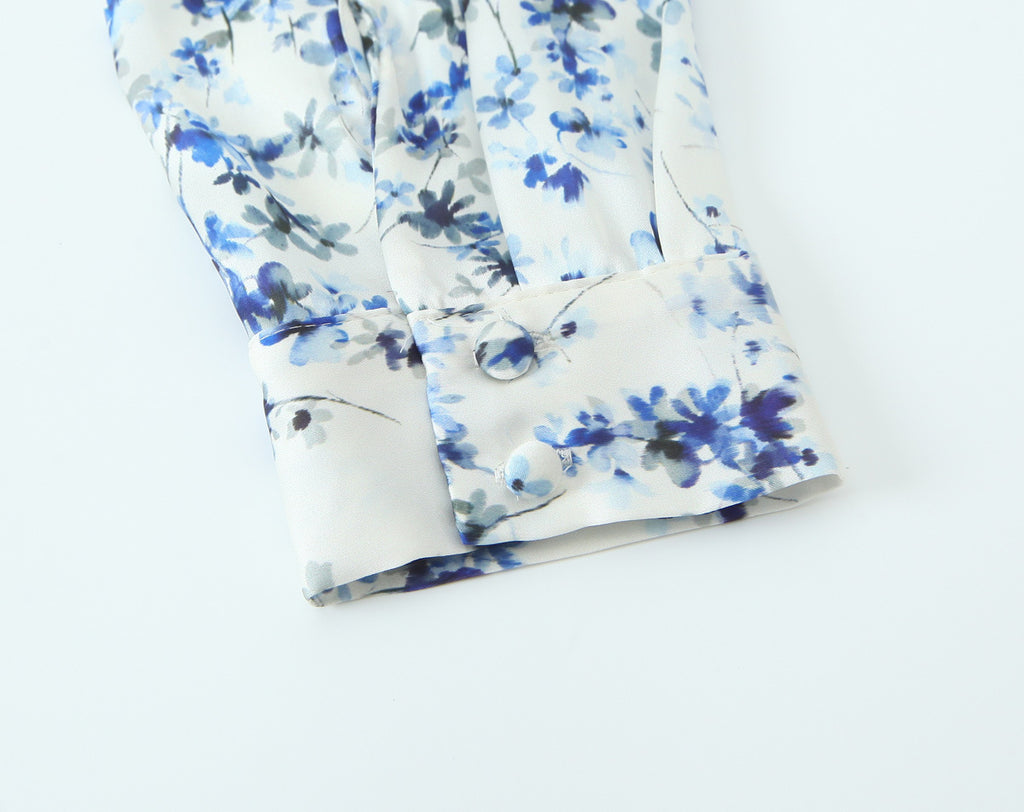 Light Blue Ditsy Blazer or High Waist Maxi Skirt CJ Dropshipping Light Blue Floral Maxi Skirt Suit