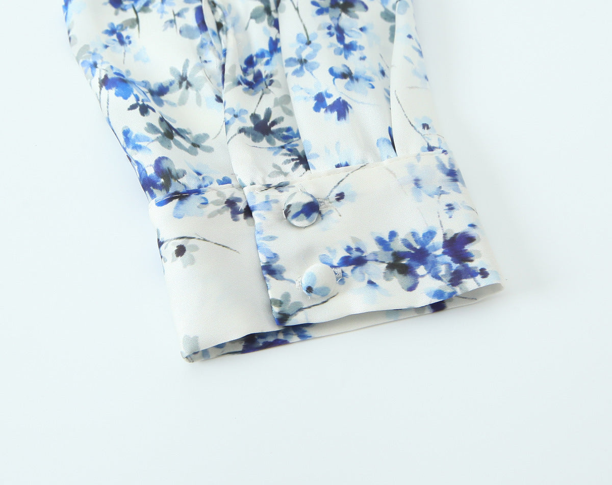 Light Blue Ditsy Blazer or High Waist Maxi Skirt CJ Dropshipping Light Blue Floral Maxi Skirt Suit