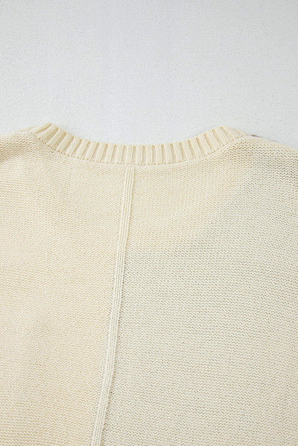 Green Color Block Drop Shoulder Cable Knit Sweater