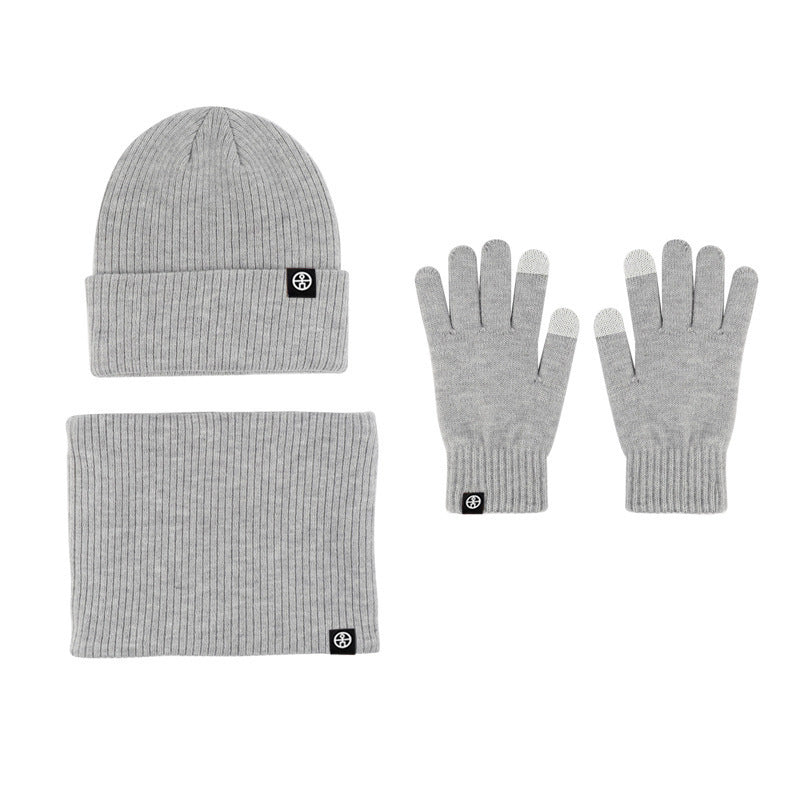 Three-piece Alpaca Fleece Hat Scarf Gloves Set