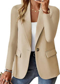 Polyester Suit Jacket For Women Apricot Bazaare Mart Lady's Blazer