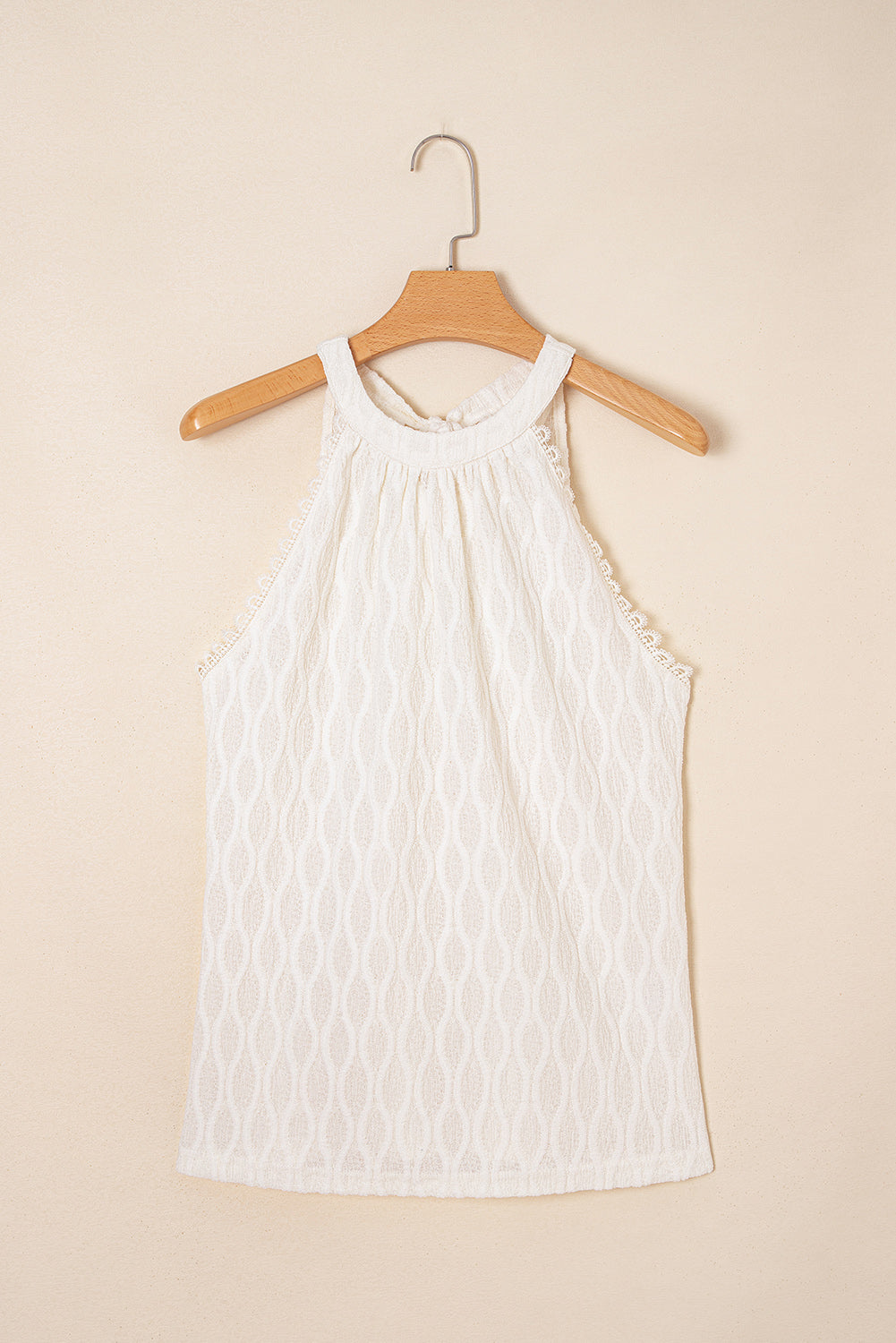 Beige French Textured Halter
