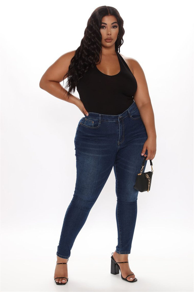 Plus Size Pencil Slim Stretch Denim Jeans