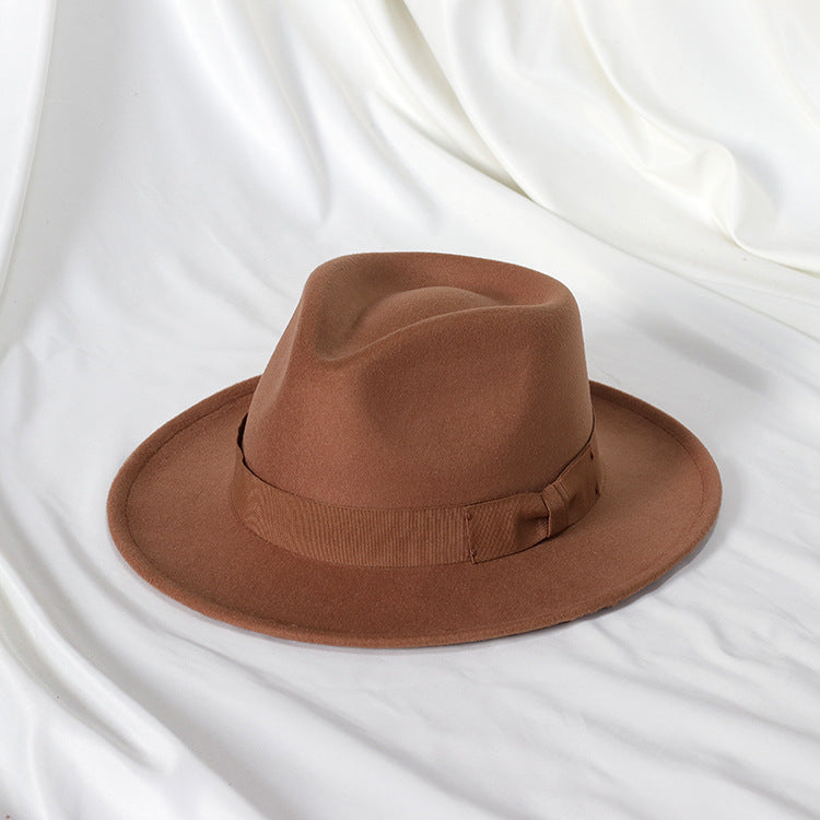 Brown Classic Felt Fedora Hat