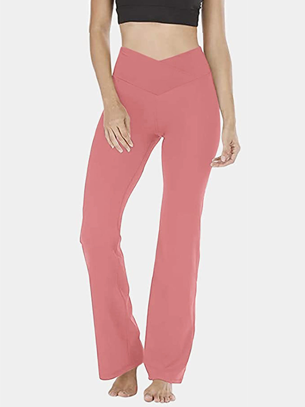 V-Waist Bootcut Long Slacks