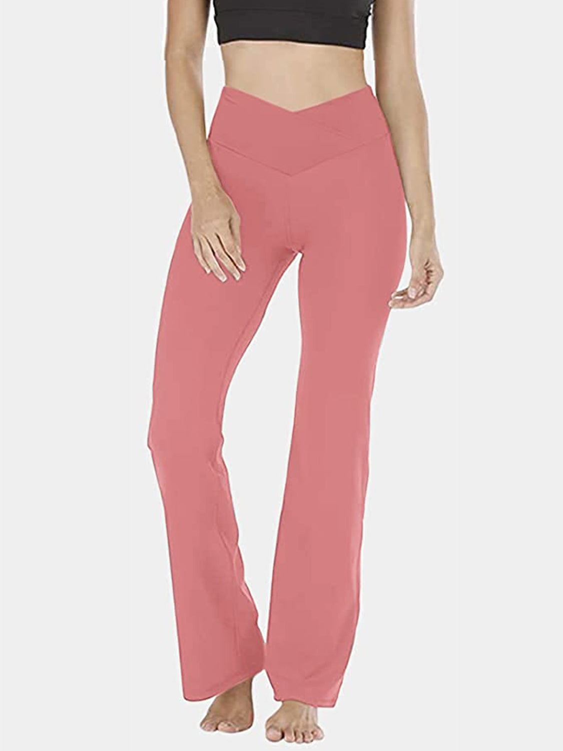 V-Waist Bootcut Long Slacks