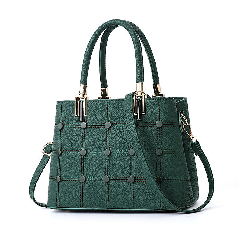 Plaid Rivet Handbag