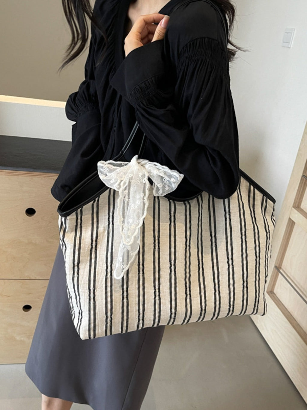 Striped Tote Bag