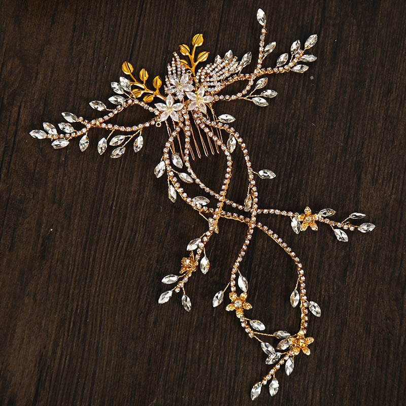 Beaded Floral Bridal Comb