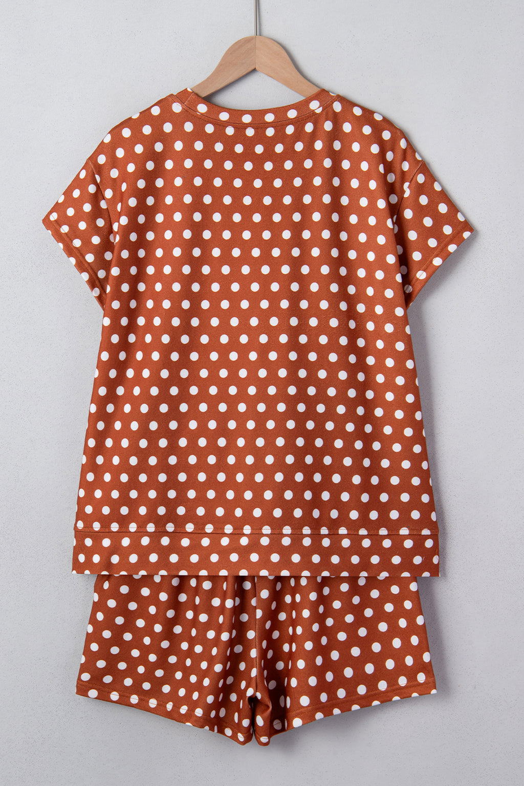 Brown Polka Dot Print Short Set Bazaare Mart Two Piece Sets/Short Sets