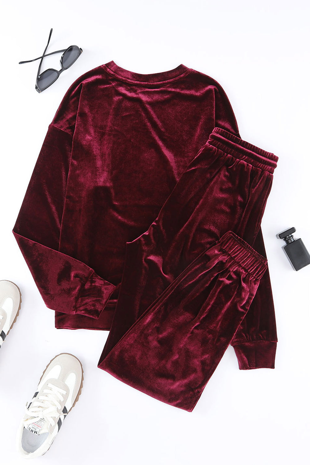 Wine Velvet Lounge Set