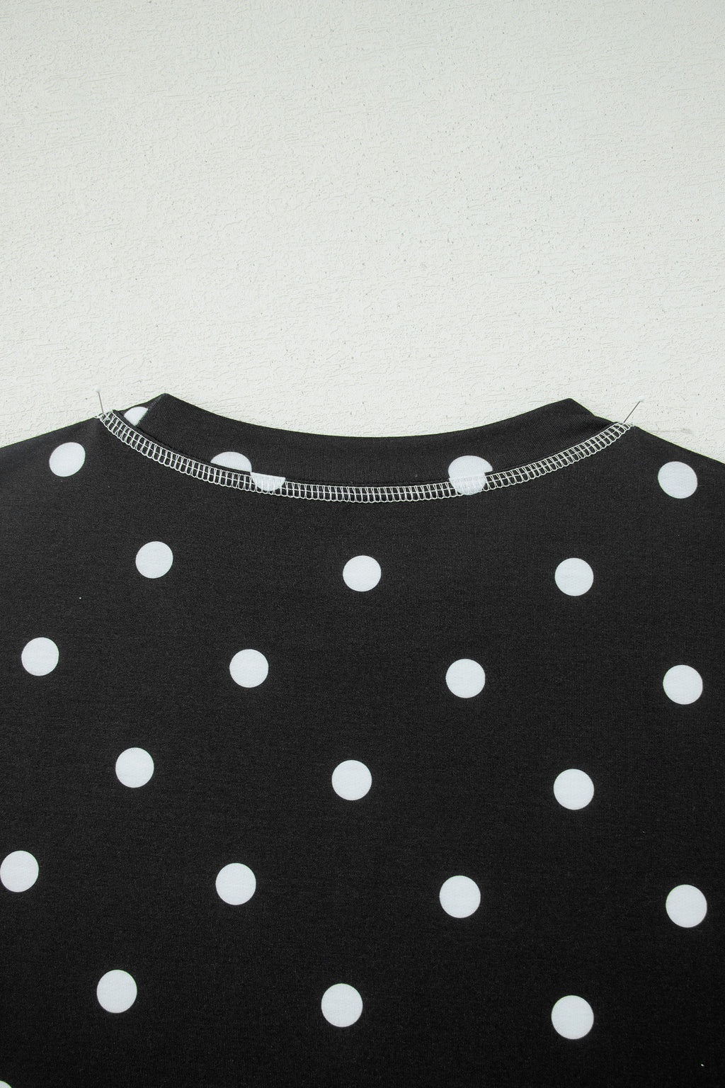 Women’s Polka Dot Shorts Set – Exposed Seam Tee & Drawstring Shorts Outfit Dear-Lover Dropshipping Two Piece Sets/Short Sets