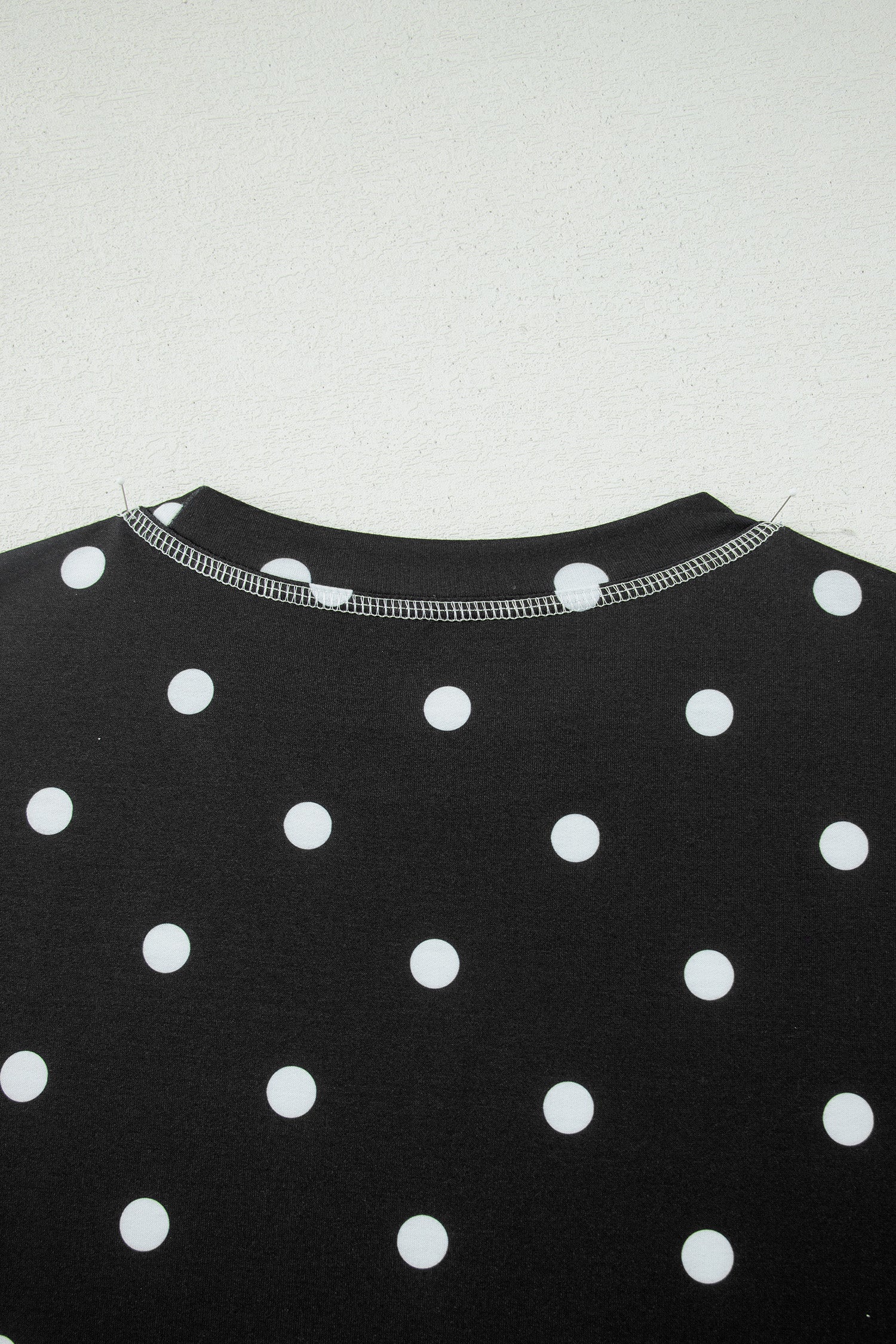 Women’s Polka Dot Shorts Set – Exposed Seam Tee & Drawstring Shorts Outfit Dear-Lover Dropshipping Two Piece Sets/Short Sets