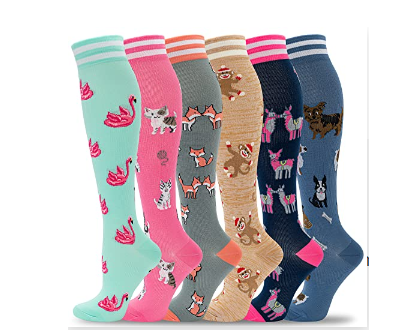 Knee High 6pk Compression Socks