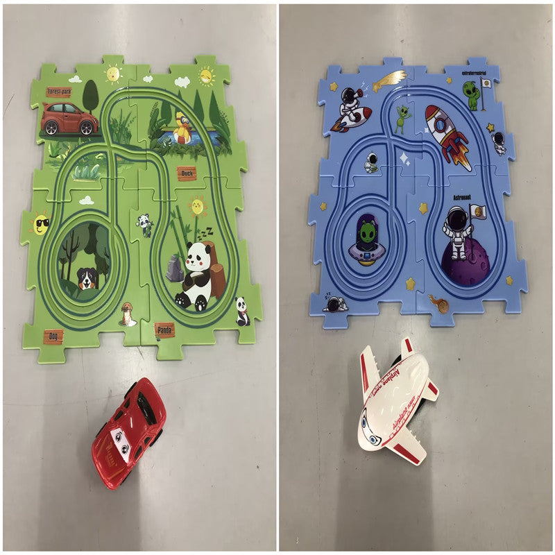 Electric Car Automatic Rail City Scene Play Mat