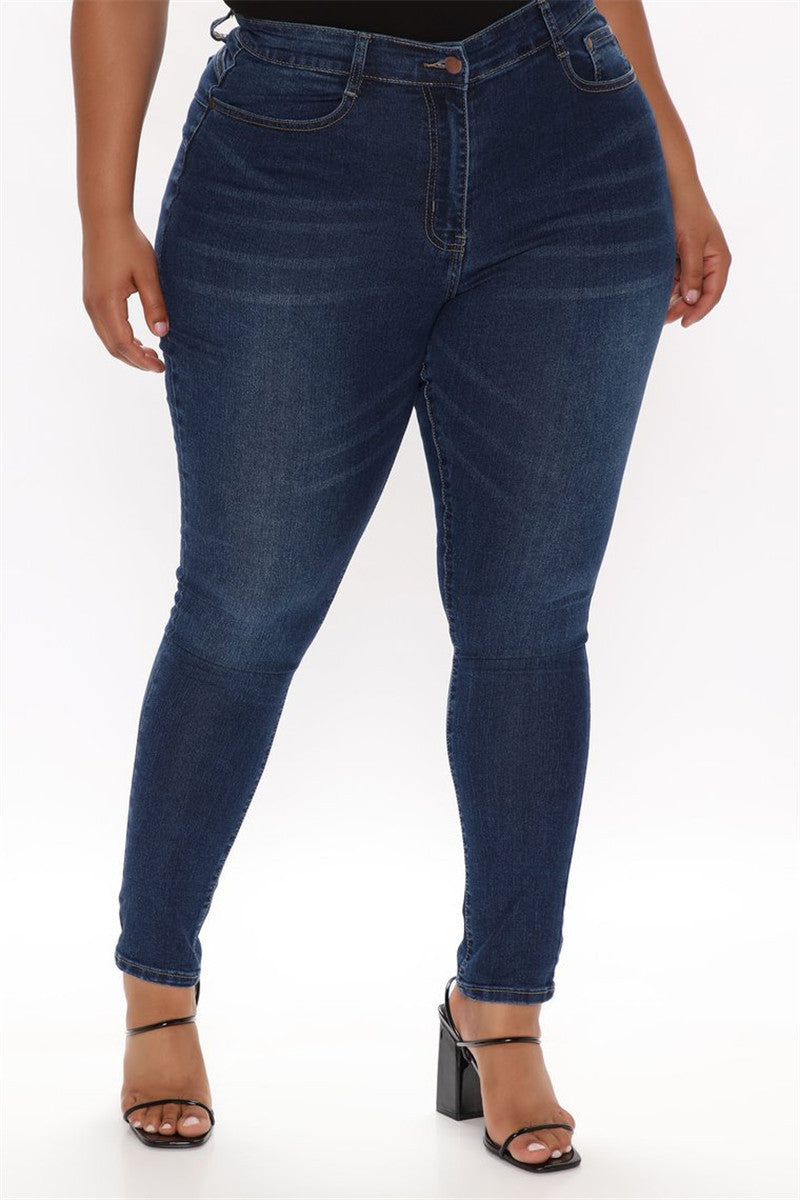 Plus Size Pencil Slim Stretch Denim Jeans