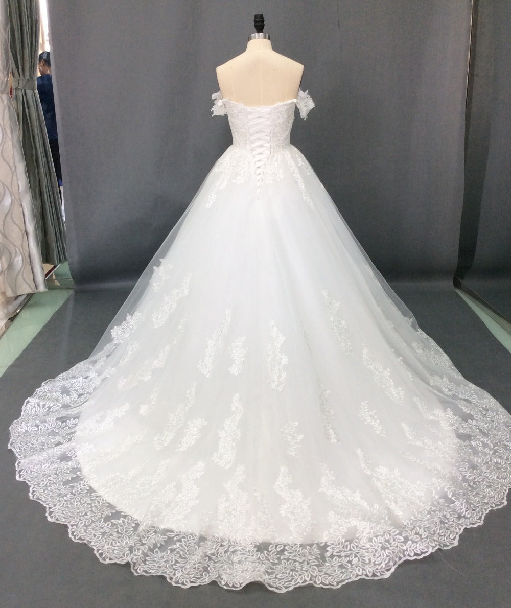 Cream Lace Wedding Dress