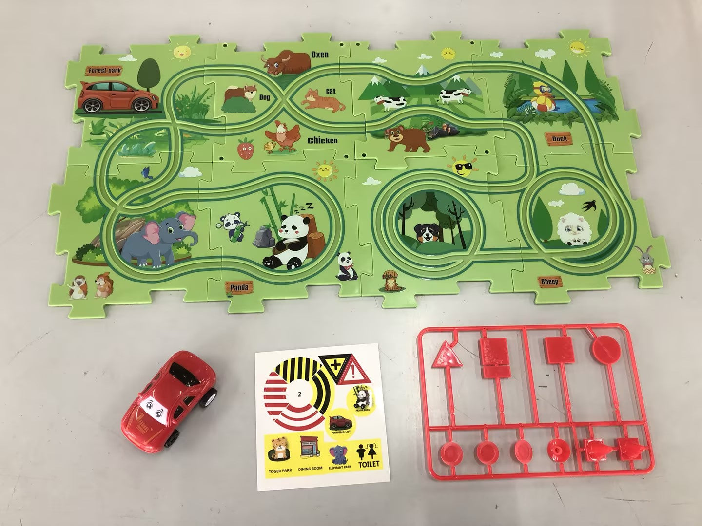 Electric Car Automatic Rail City Scene Play Mat