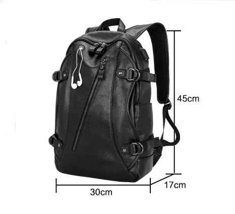 USB Charging Leather Backpacks