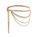 Gold Chain Belt Hollow Rhinestone Multi-layer Chain Belt GOLD Bazaare Mart Hip Chain Belt