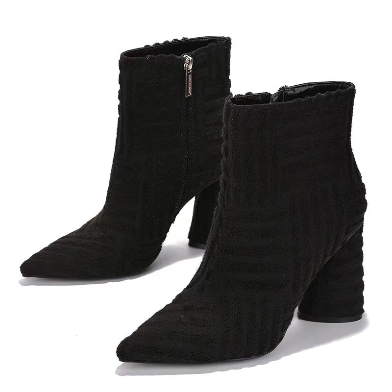 Suede Textured Booties