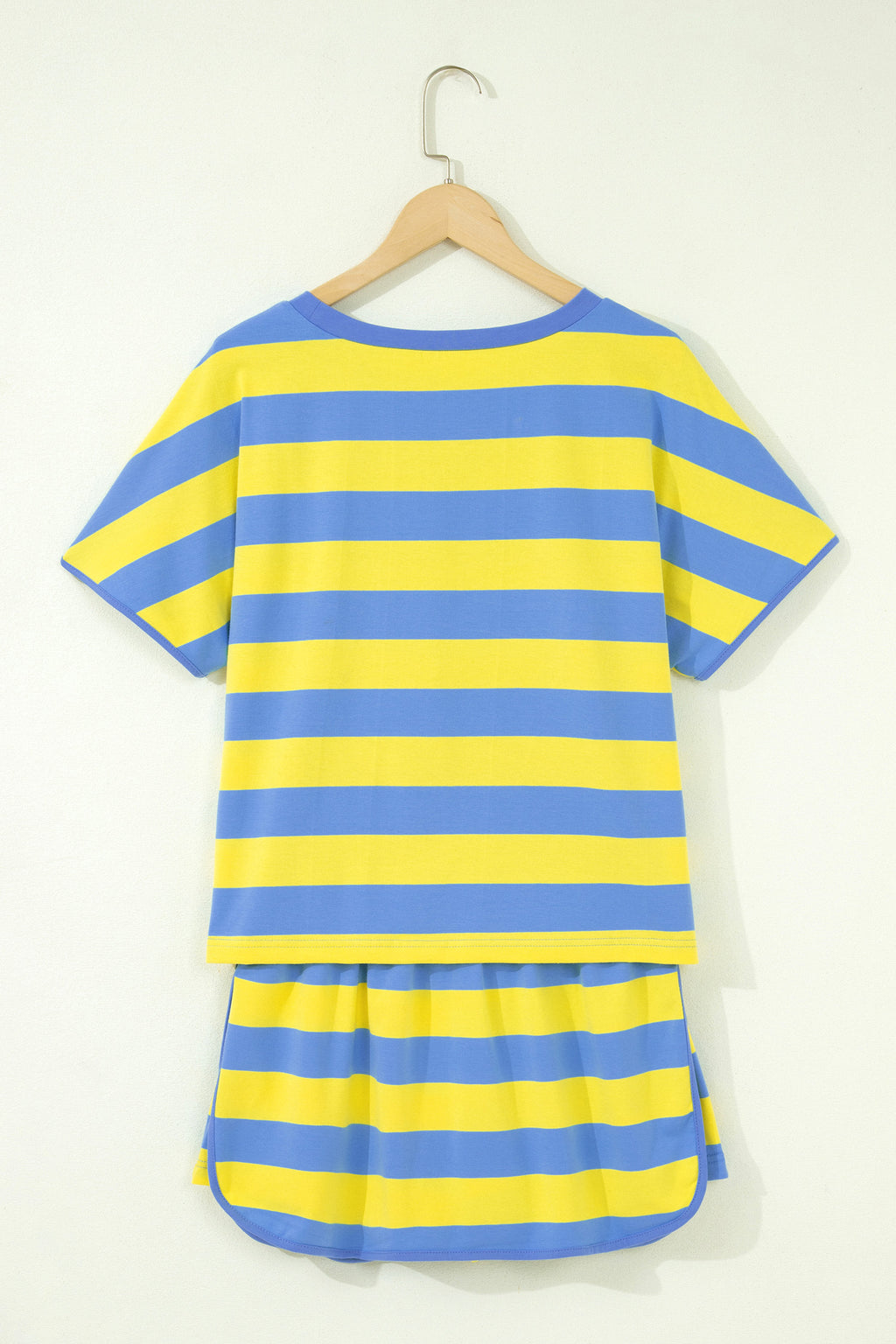 Striped Dolman Tee & Drawstring Skort Set – Women’s Athletic 2-Piece Outfit Dear-Lover Dropshipping Two Piece Sets/Short Sets