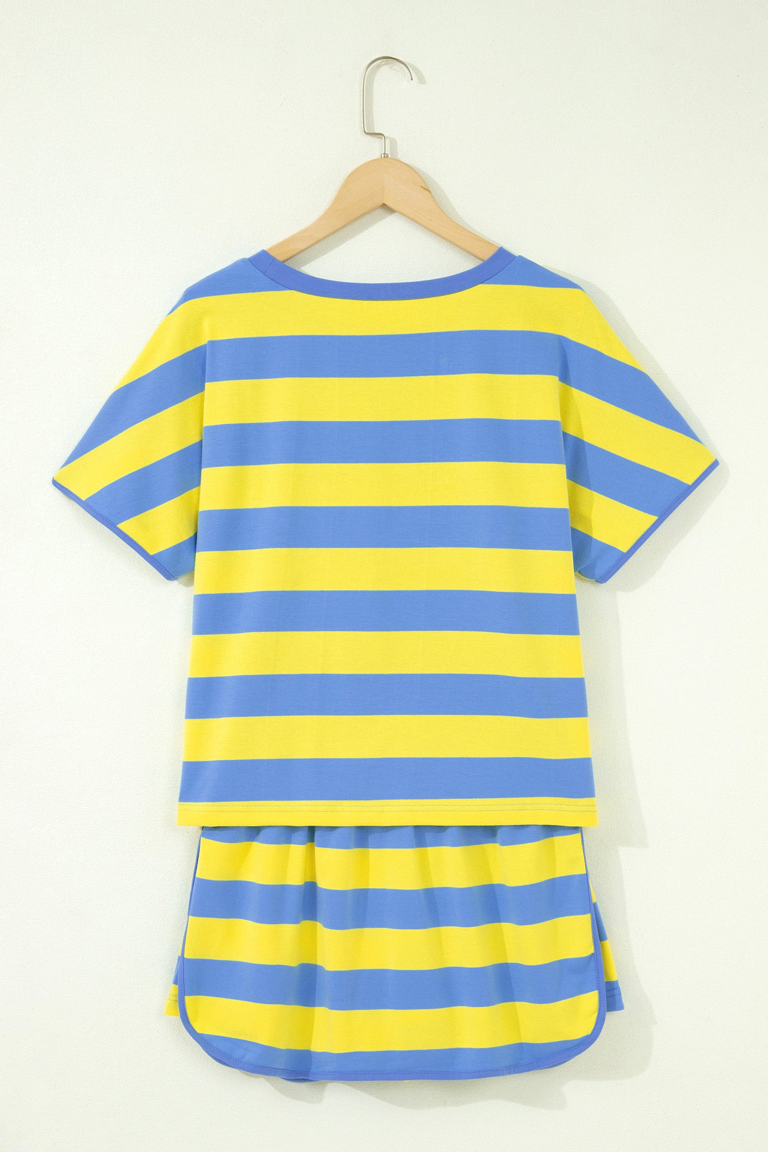 Striped Dolman Tee & Drawstring Skort Set – Women’s Athletic 2-Piece Outfit Dear-Lover Dropshipping Two Piece Sets/Short Sets